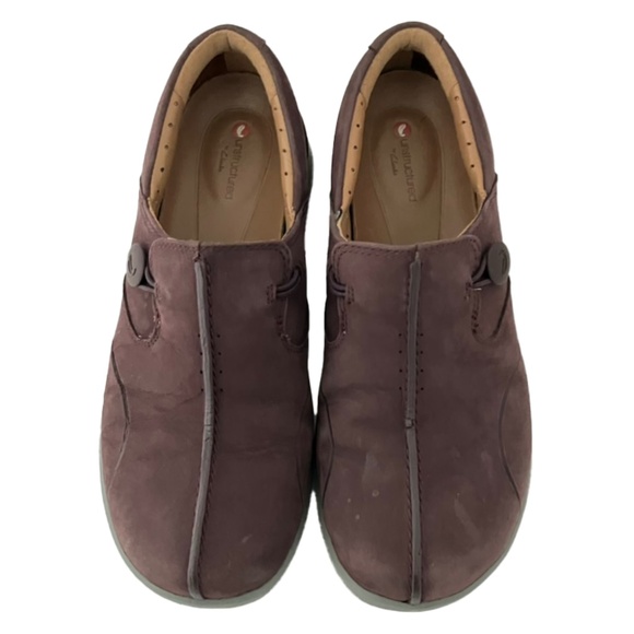 Clarks Womens UN Loop 2 Walk Slip-On Shoes Aubergine Nubuck Sz 6 1/2 - Picture 6 of 14